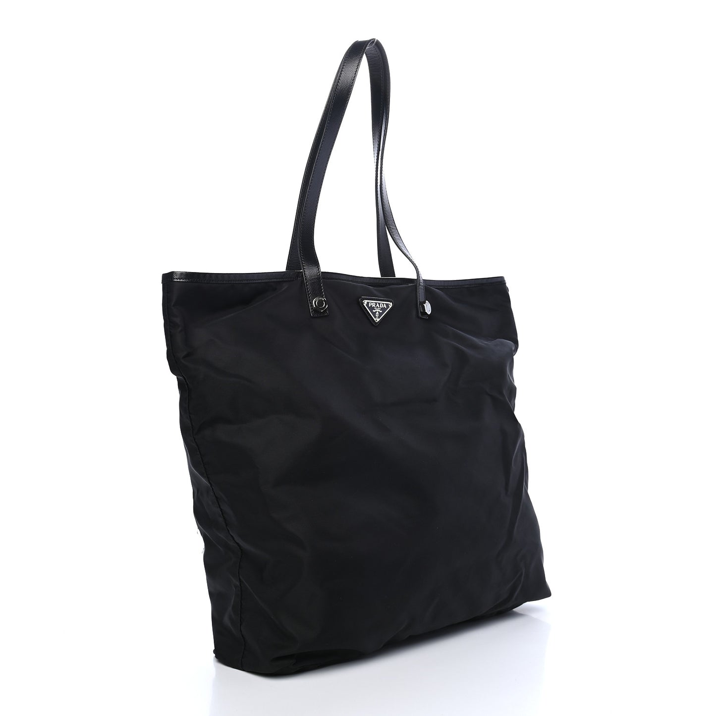 Tessuto Nylon Embroidered Crystal Bead Tote Black