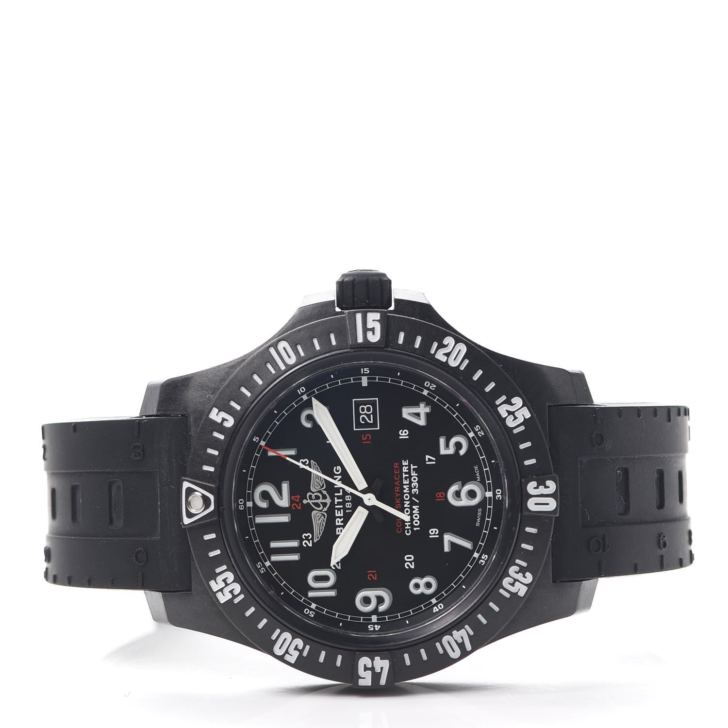 Breitling Breitlight Rubber 45mm Colt Skyracer Quartz Watch Black X74320 2 of 5