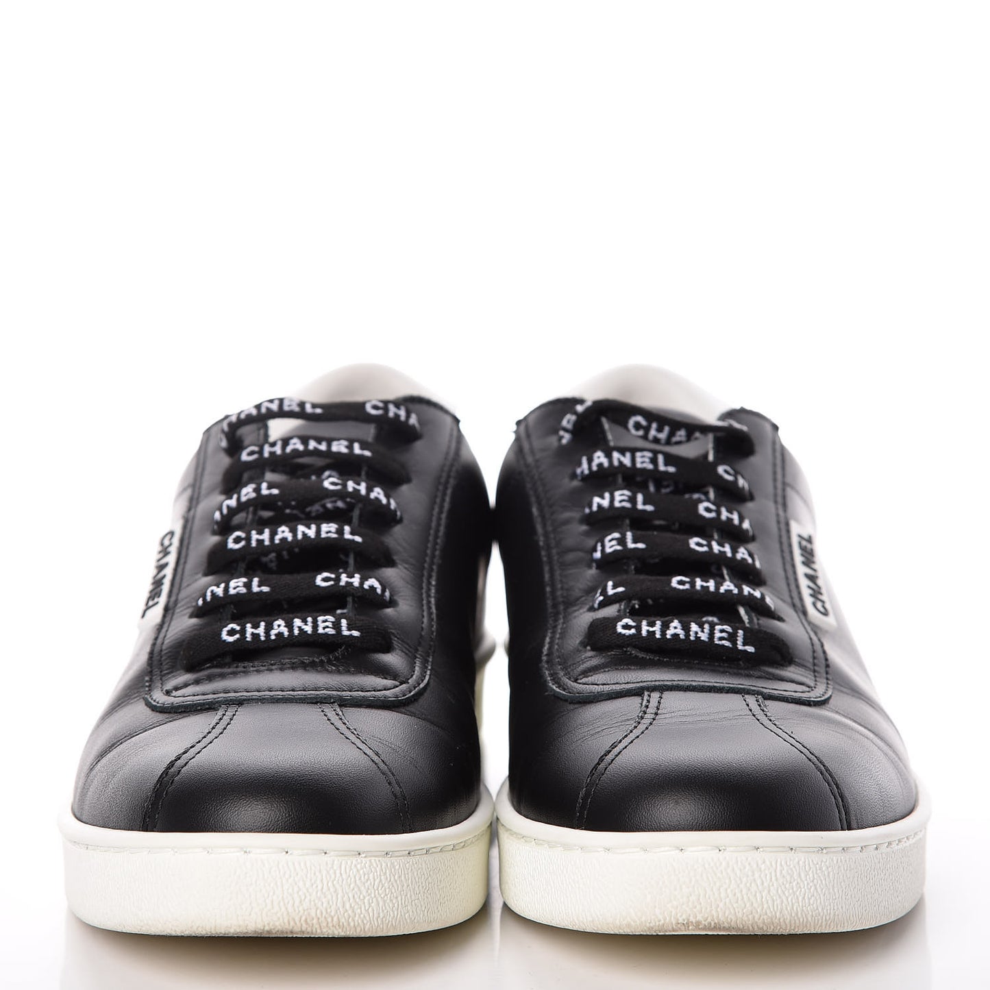 Calfskin Womens CC Sneakers 38.5 Black