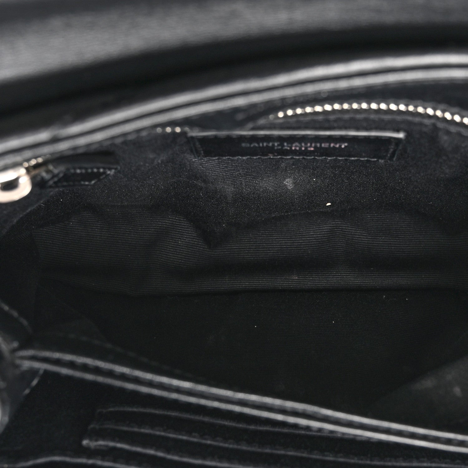 Saint Laurent Calfskin Y Quilted Monogram Toy Loulou Crossbody Bag Black 6 of 17