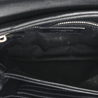 Saint Laurent Calfskin Y Quilted Monogram Toy Loulou Crossbody Bag Black 6 of 17