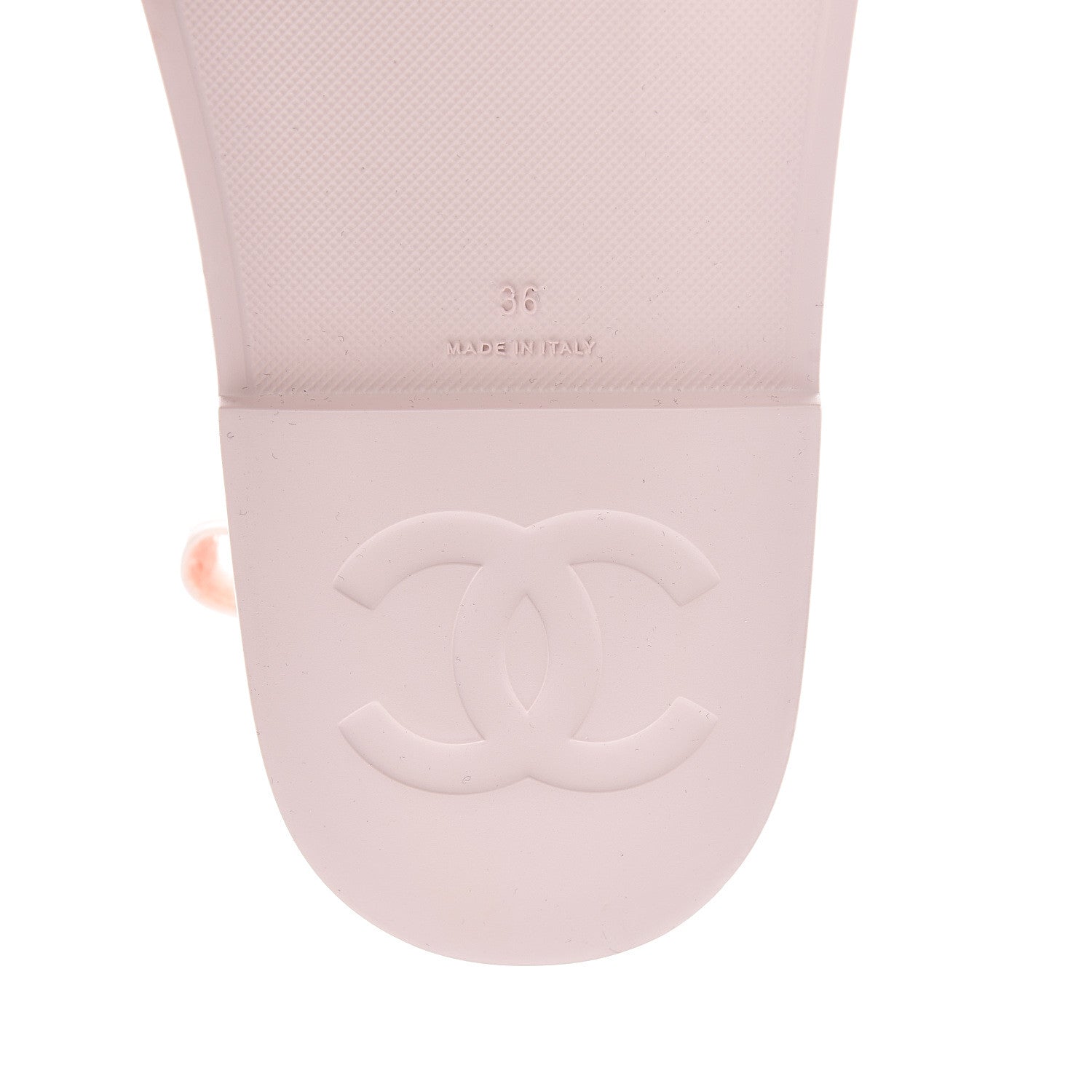 Chanel Rubber CC Flat Sandals 36 Pale Pink 6 of 9