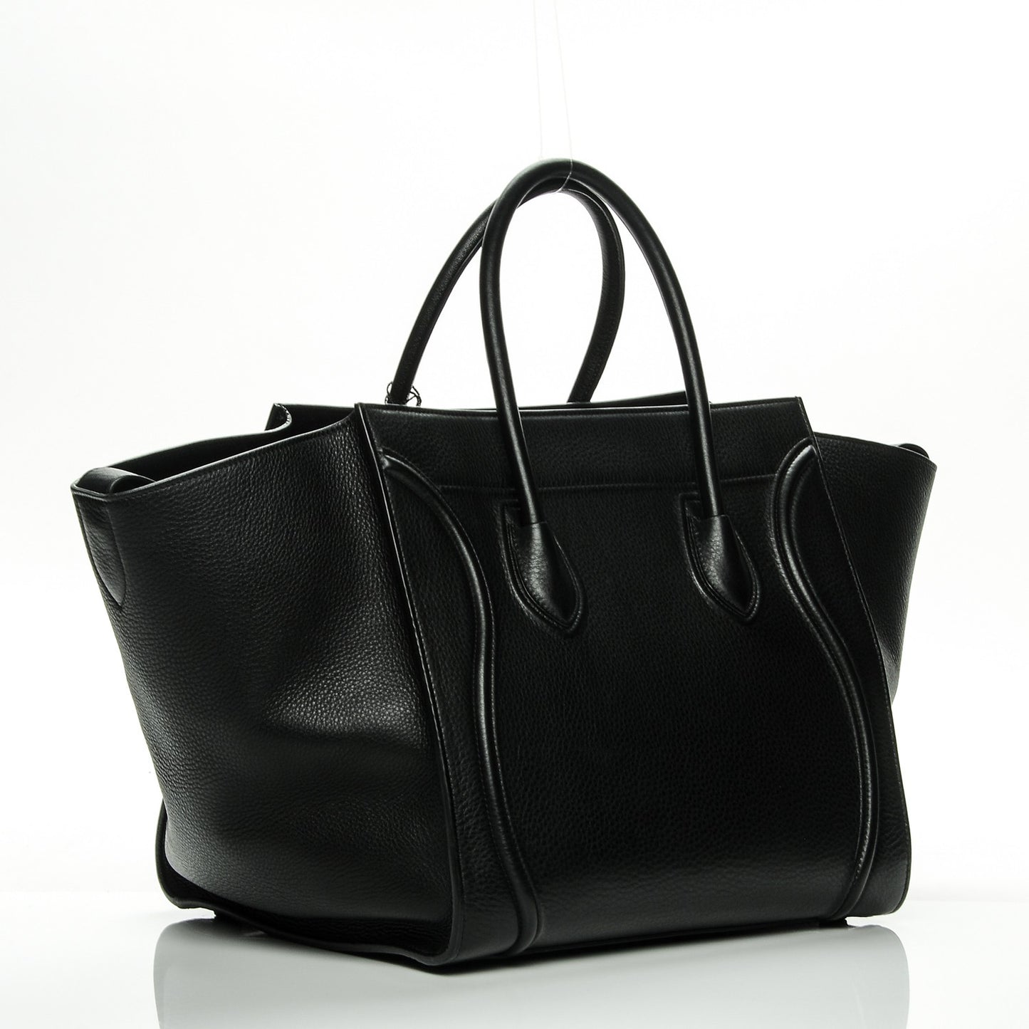 Supple Calfskin Medium Phantom Luggage Black