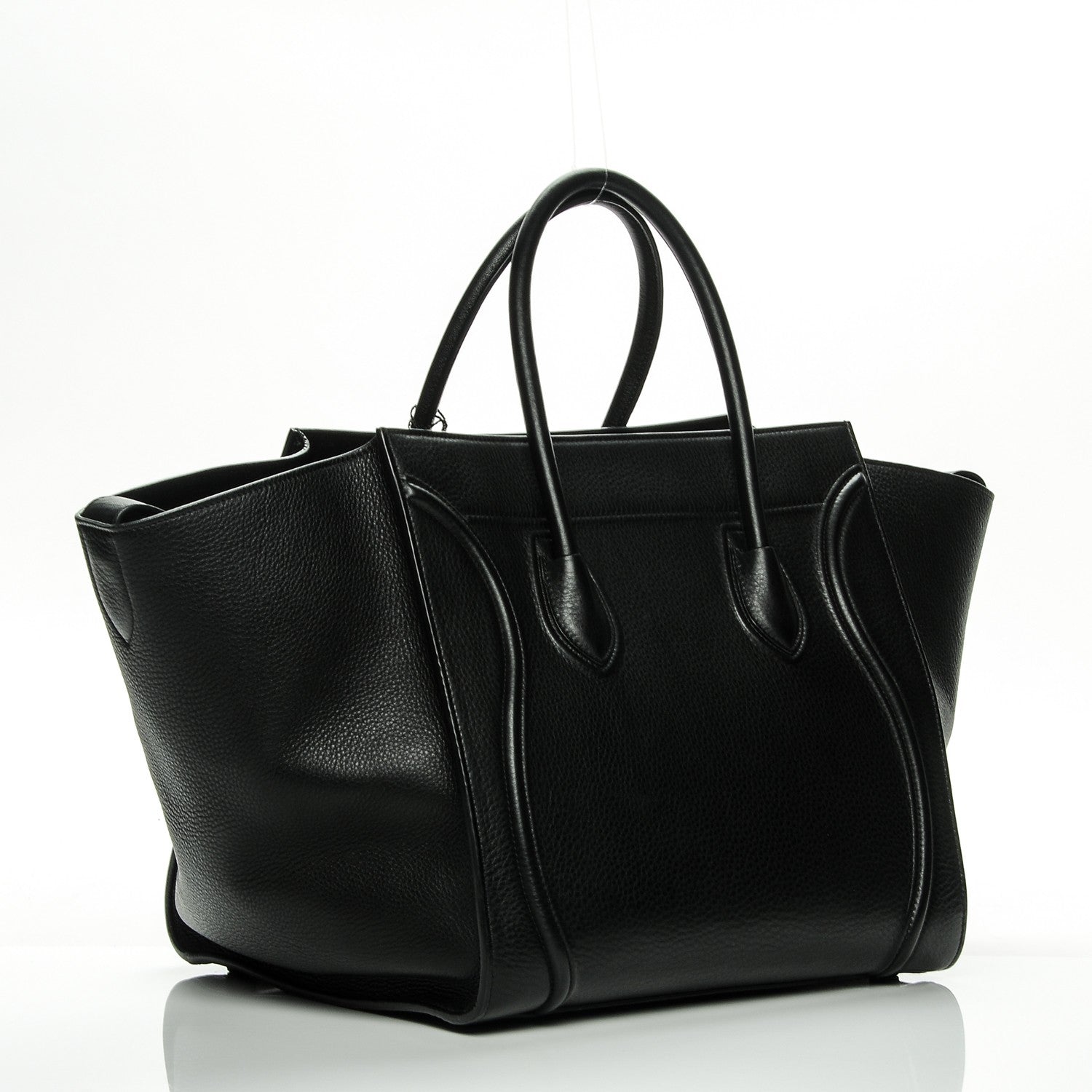 Celine Supple Calfskin Medium Phantom Luggage Black 3 of 7