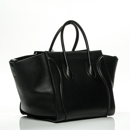 Celine Supple Calfskin Medium Phantom Luggage Black 3 of 7
