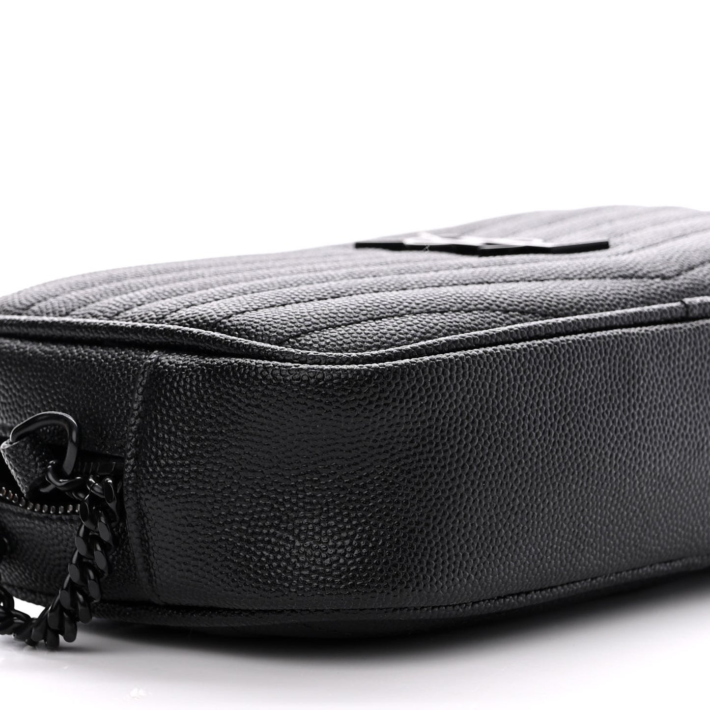 Grain De Poudre Matelasse Monochrome Monogram Mini Lou Camera Bag Black
