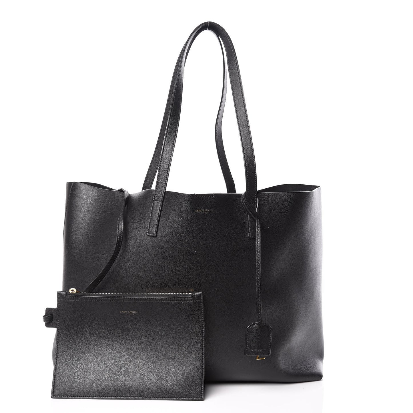 Calfskin Large Shopping Tote Black