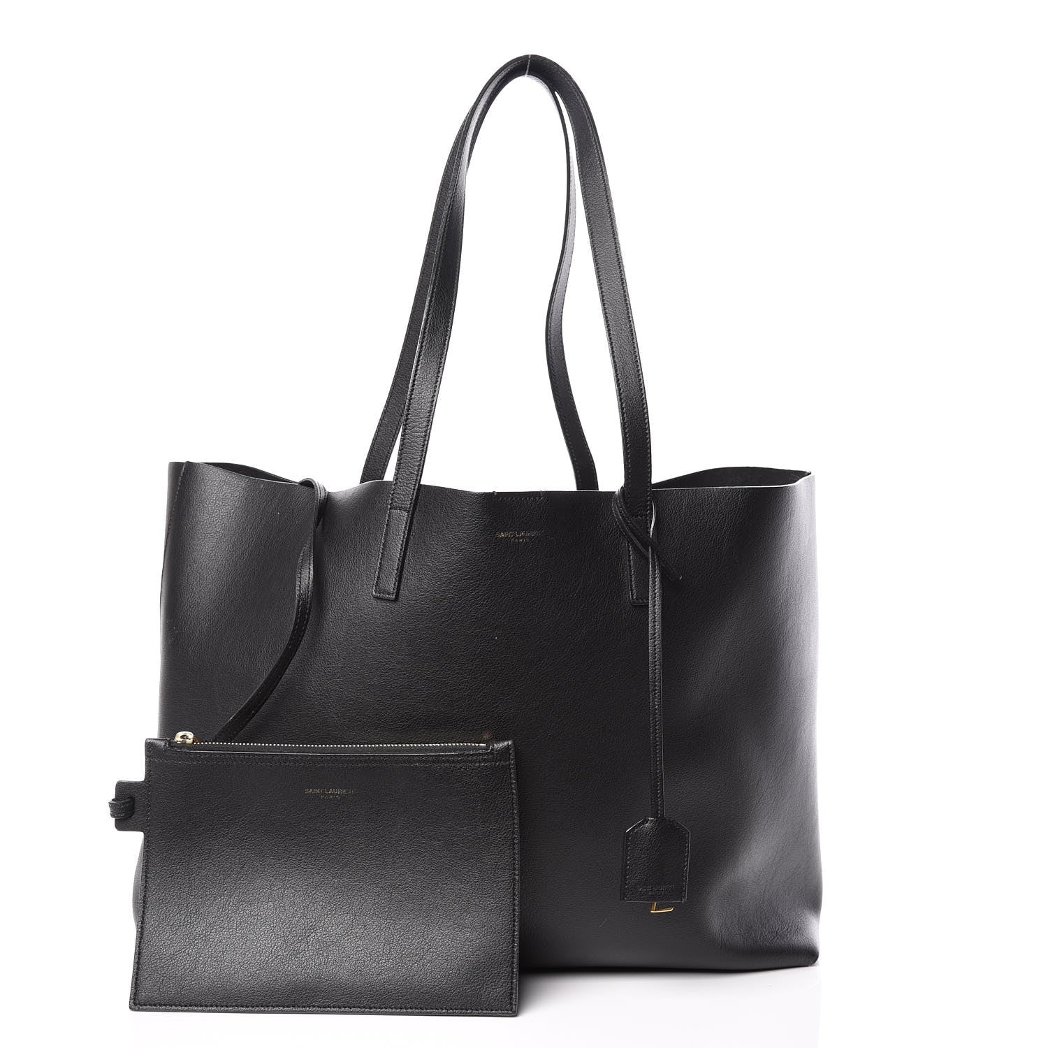 Saint Laurent Calfskin Large Shopping Tote Black 3 of 14