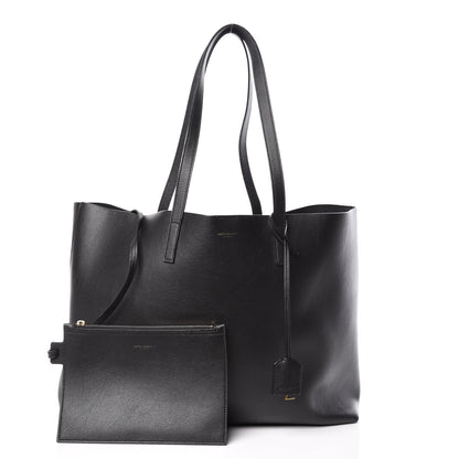 Saint Laurent Calfskin Large Shopping Tote Black 3 of 14