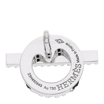 Hermes 18K White Gold Diamond Finesse Earrings 4 of 5
