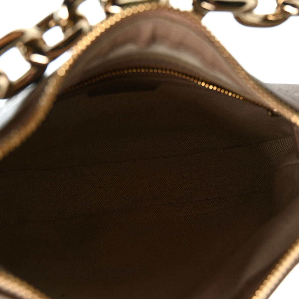 GG Grainy Calfskin Emblem Medium Half Moon Shoulder Bag Taupe
