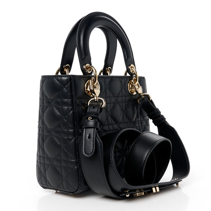 Christian Dior Lambskin Cannage Small My ABCDior Lady Dior Black 3 of 10