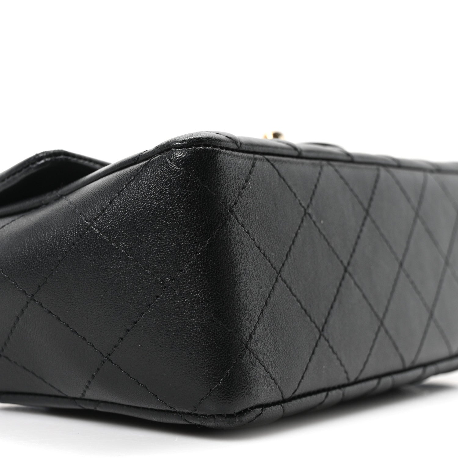 Chanel Lambskin Quilted Mini Rectangular Flap Black 9 of 10