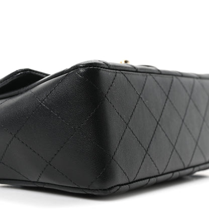 Chanel Lambskin Quilted Mini Rectangular Flap Black 9 of 10