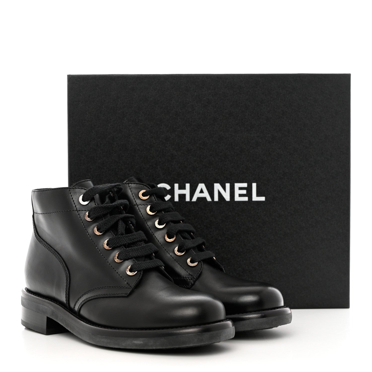Chanel Calfskin Short Boots 36.5 Black 11 of 11