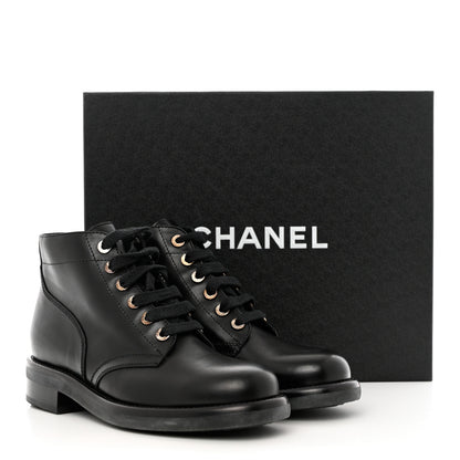 Chanel Calfskin Short Boots 36.5 Black 11 of 11