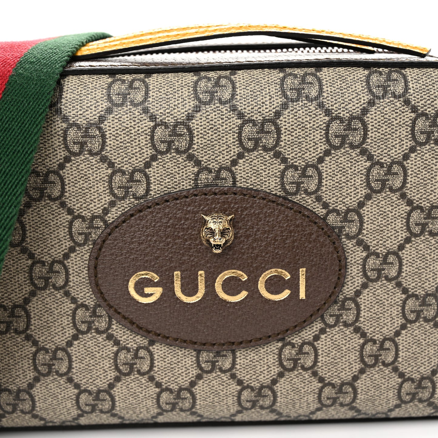 GG Supreme Monogram Web Neo Vintage Shoulder Bag Beige New Acero Crop