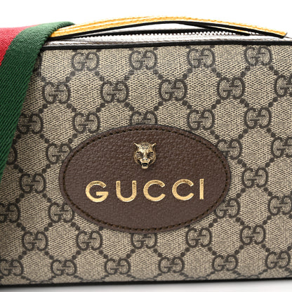 Gucci GG Supreme Monogram Web Neo Vintage Shoulder Bag Beige New Acero Crop 8 of 11