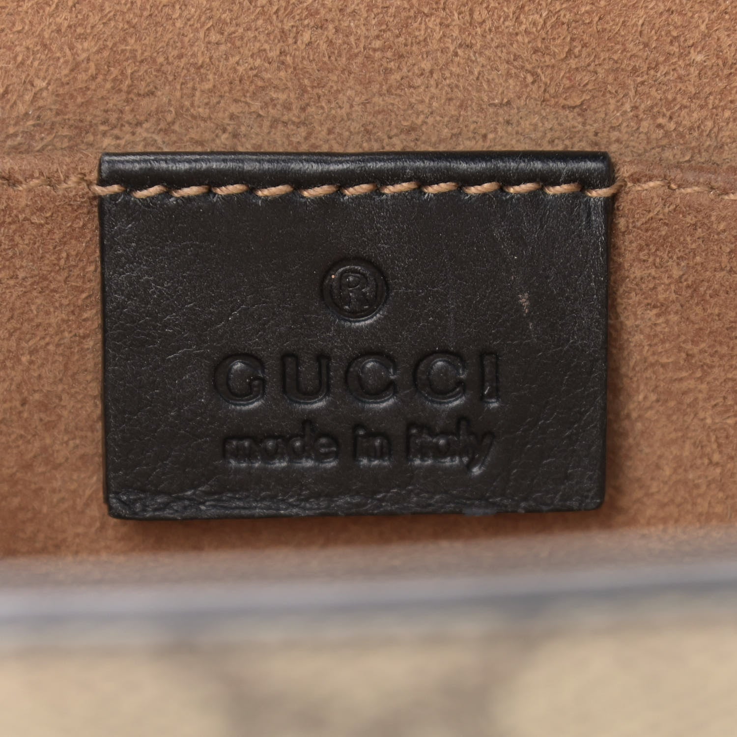 Gucci GG Supreme Monogram Calfskin Small Padlock Shoulder Bag Beige Black Cuir 6 of 18