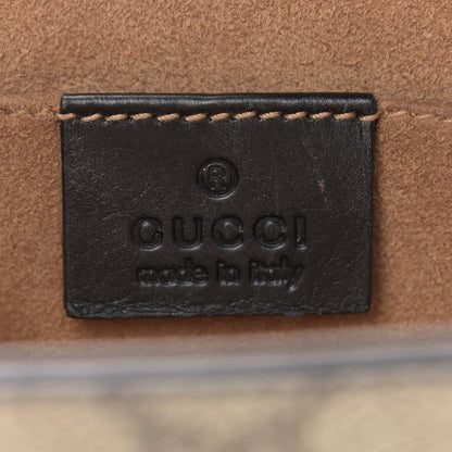 Gucci GG Supreme Monogram Calfskin Small Padlock Shoulder Bag Beige Black Cuir 6 of 18