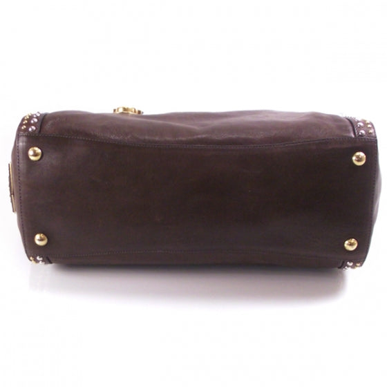 Leather Studded Tote Bag