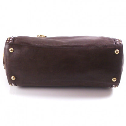 Prada Leather Studded Tote Bag 4 of 11