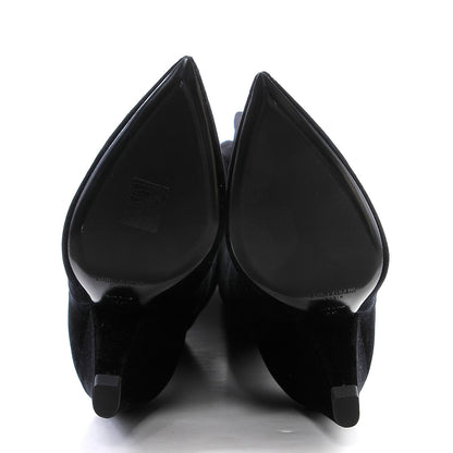 Saint Laurent Velvet Niki 105 Thigh High Boots 39 Black 5 of 7