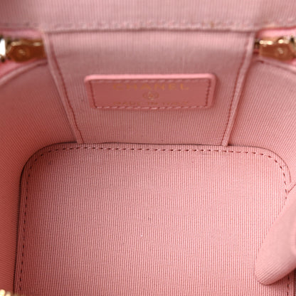 Chanel Caviar Quilted Mini Vanity Case With Chain Light Pink 5 of 9