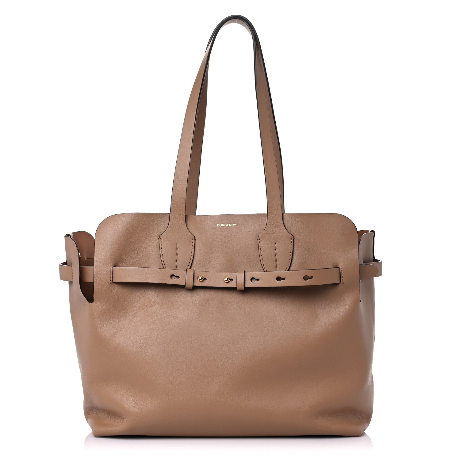 Burberry Soft Smooth Calfskin Medium Tote Camel 1 of 13