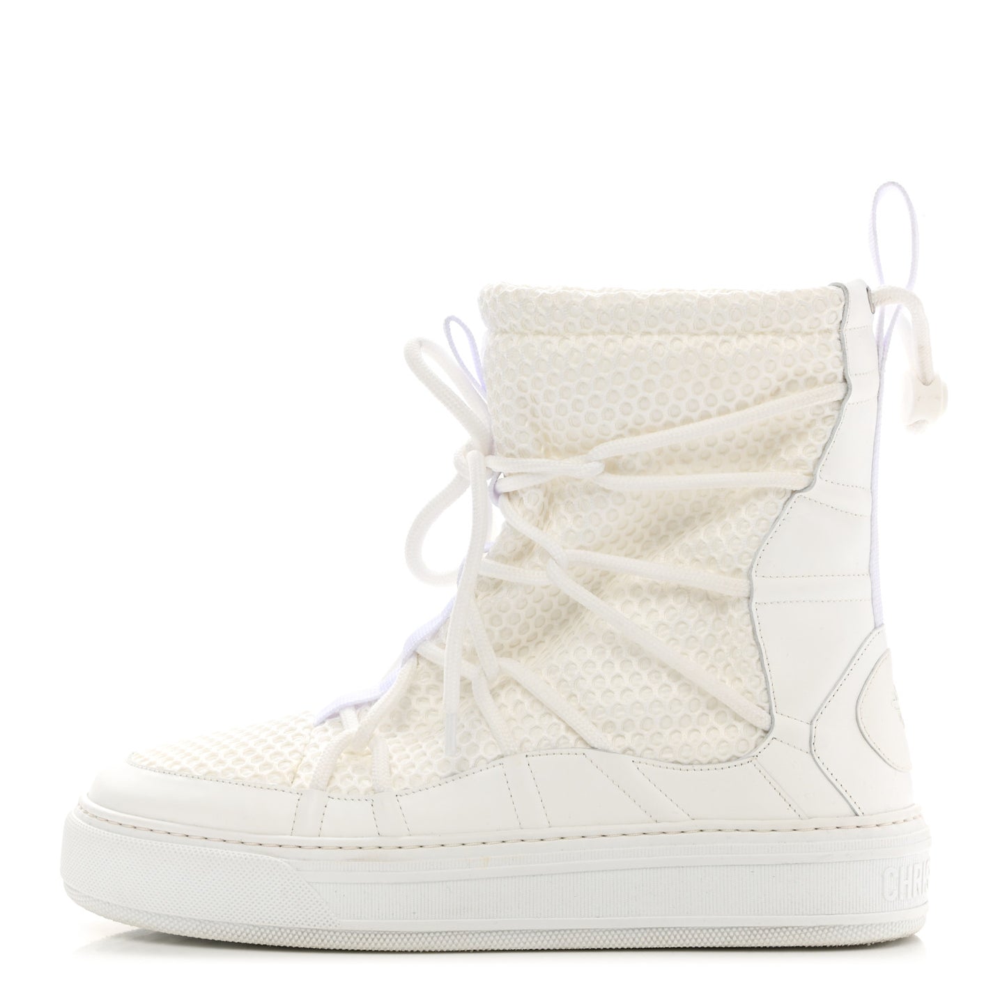 Resille Calfskin Womens Dior Solar Ankle Boots 39.5 White