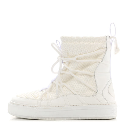 Christian Dior Resille Calfskin Womens Dior Solar Ankle Boots 39.5 White 1 of 11