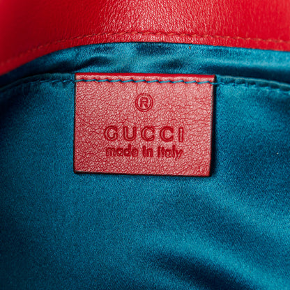 Gucci Velvet Matelasse Mini GG Marmont Shoulder Bag Hibiscus Red 6 of 11