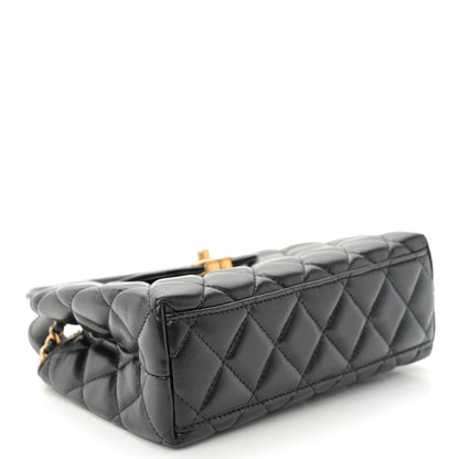 Chanel Shiny Aged Calfskin Quilted Nano Kelly Shopper Black 4 of 11