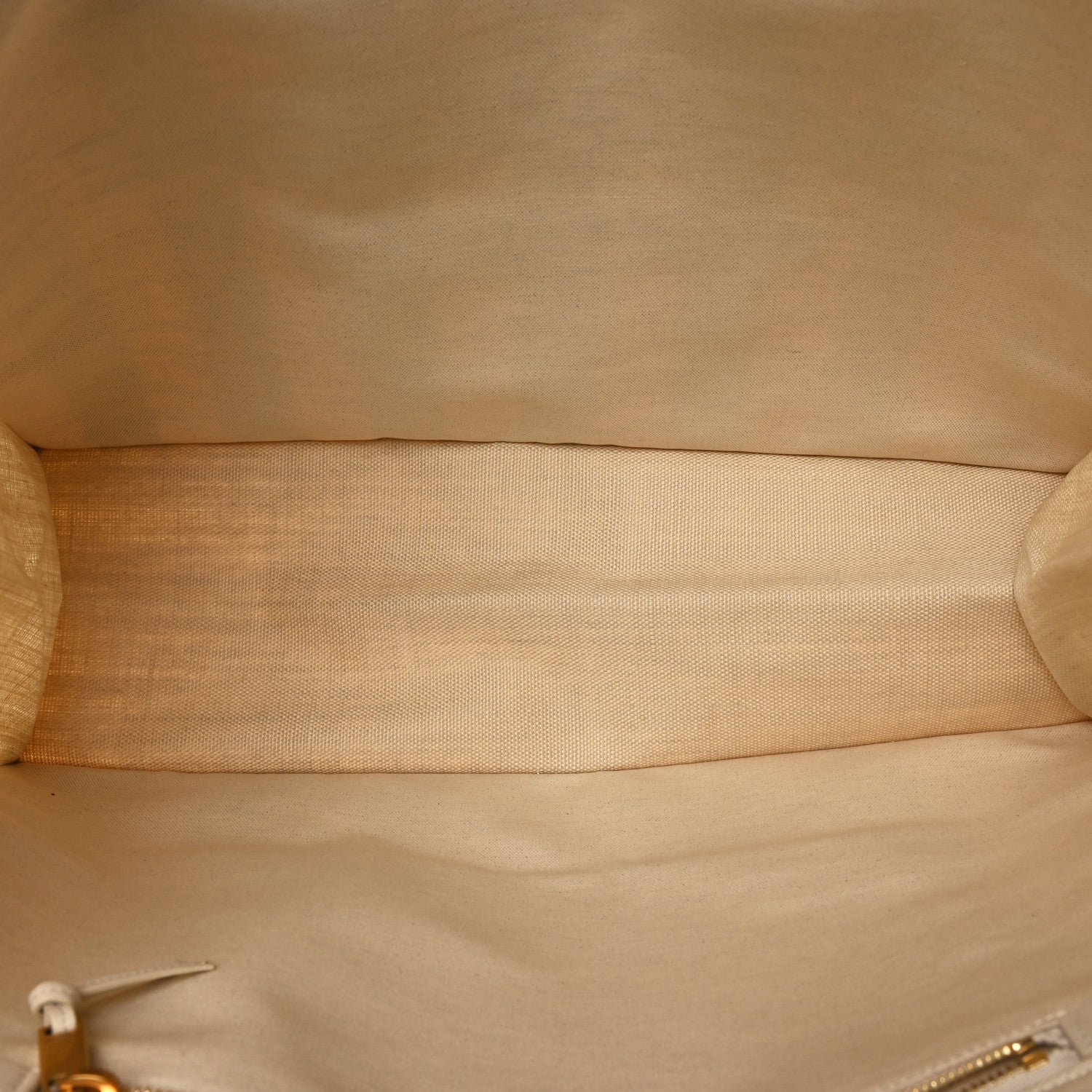 Saint Laurent Cotton Linen Calfskin Striped Rive Gauche Tote Water Green 5 of 10