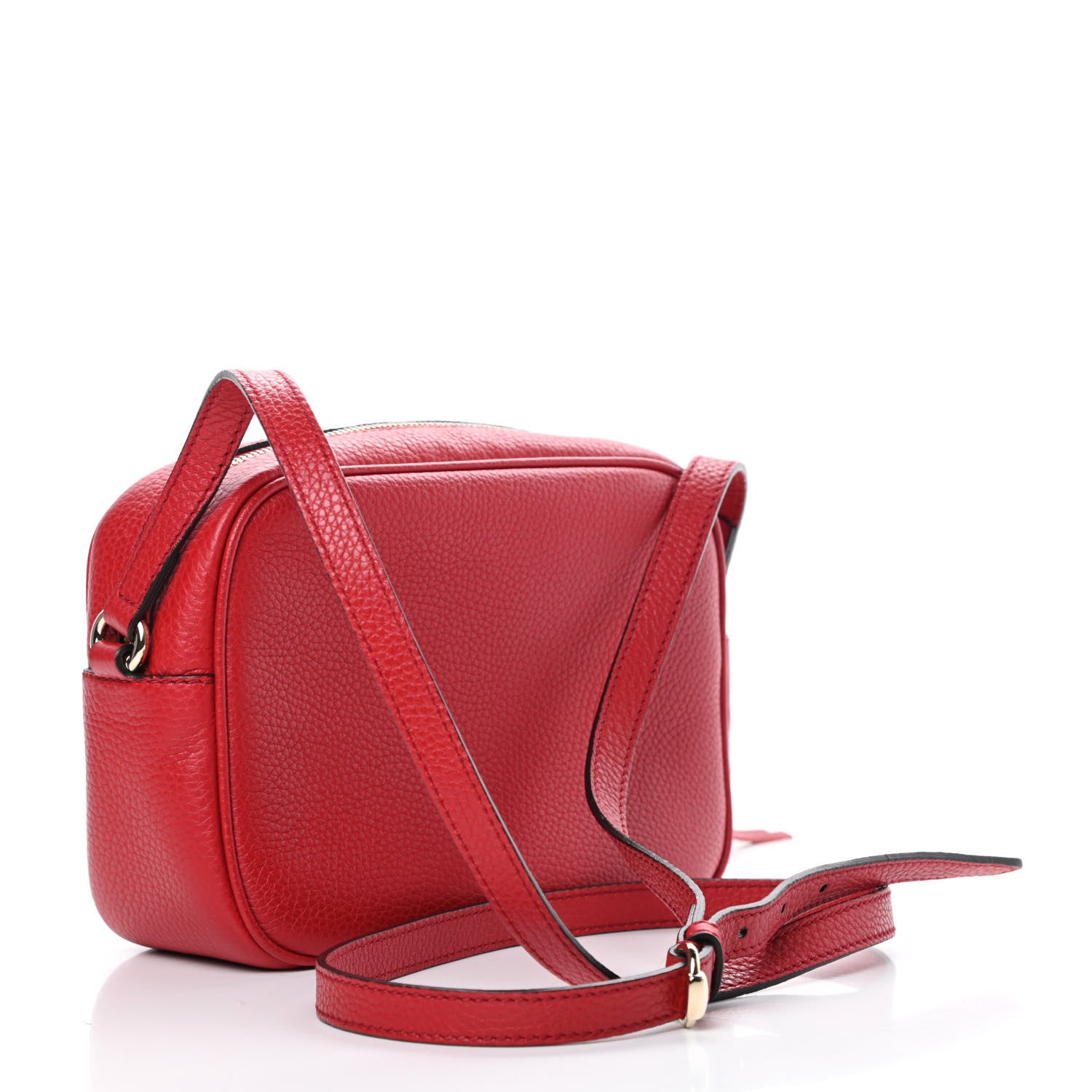 Gucci Pebbled Calfskin Small Soho Disco Bag Tabasco Red 3 of 13