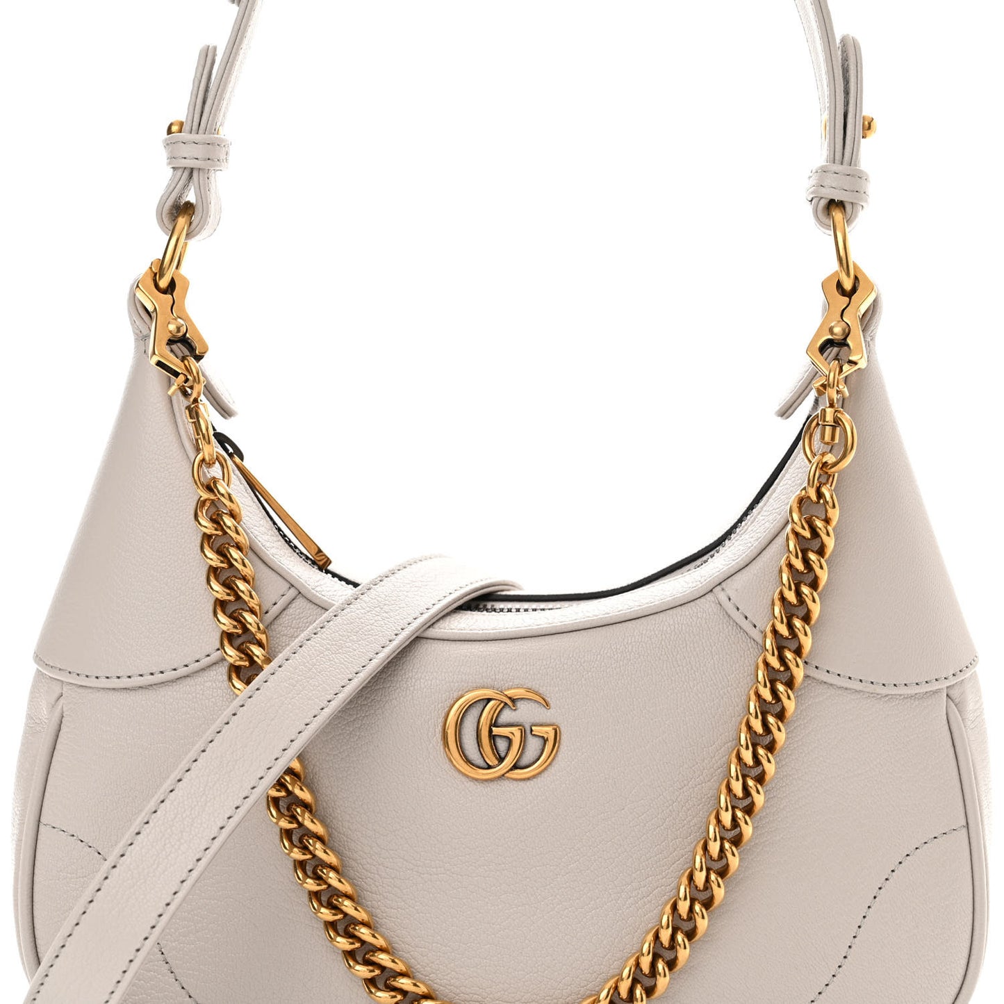 Goatskin Small Aphrodite Shoulder Bag Mystic White