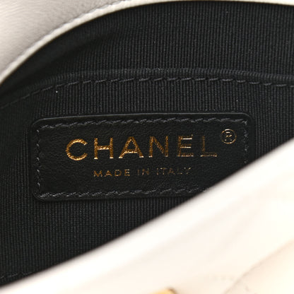 Chanel Lambskin Quilted Mini Side Note Flap White 6 of 11