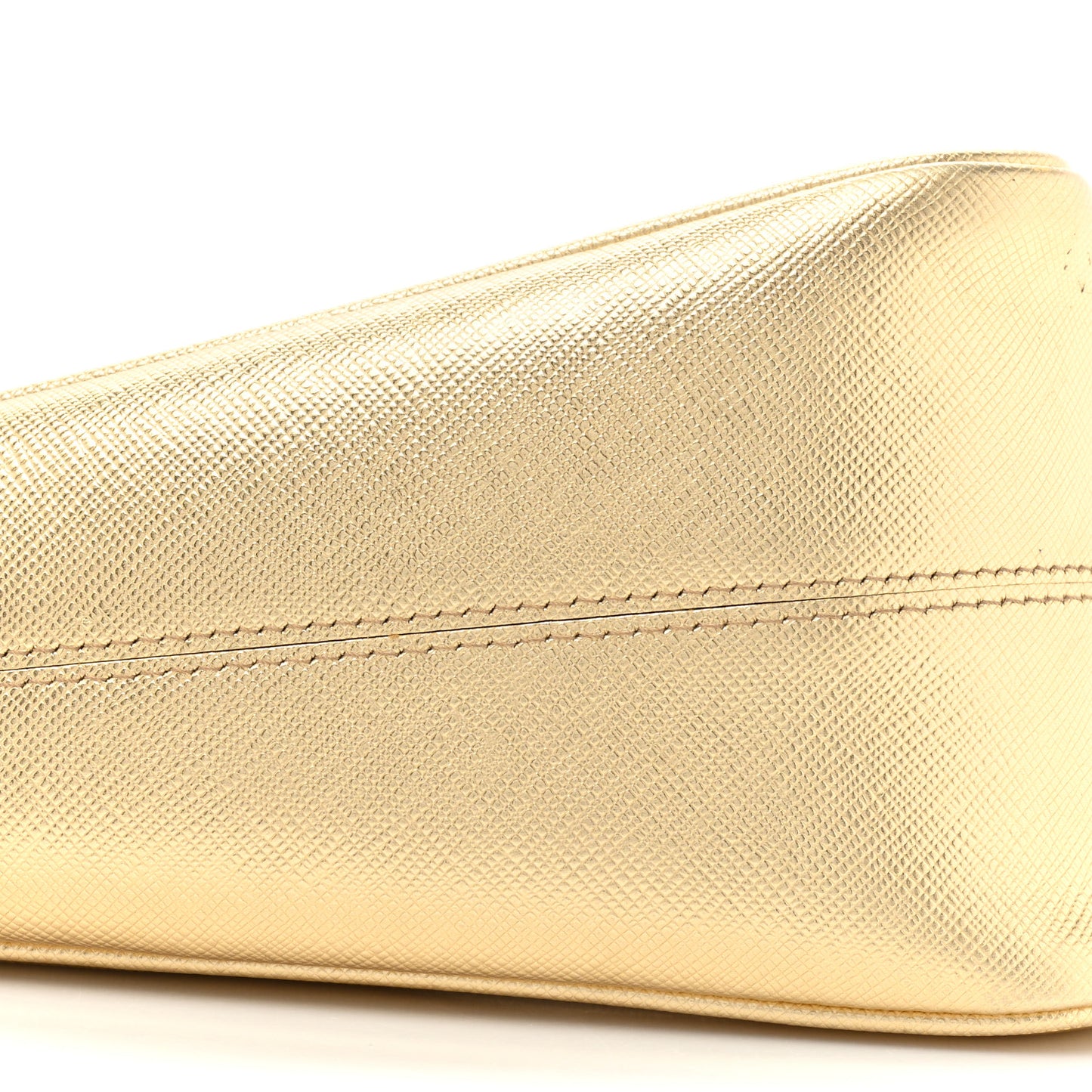Saffiano Lux Triangle Shoulder Bag Platino