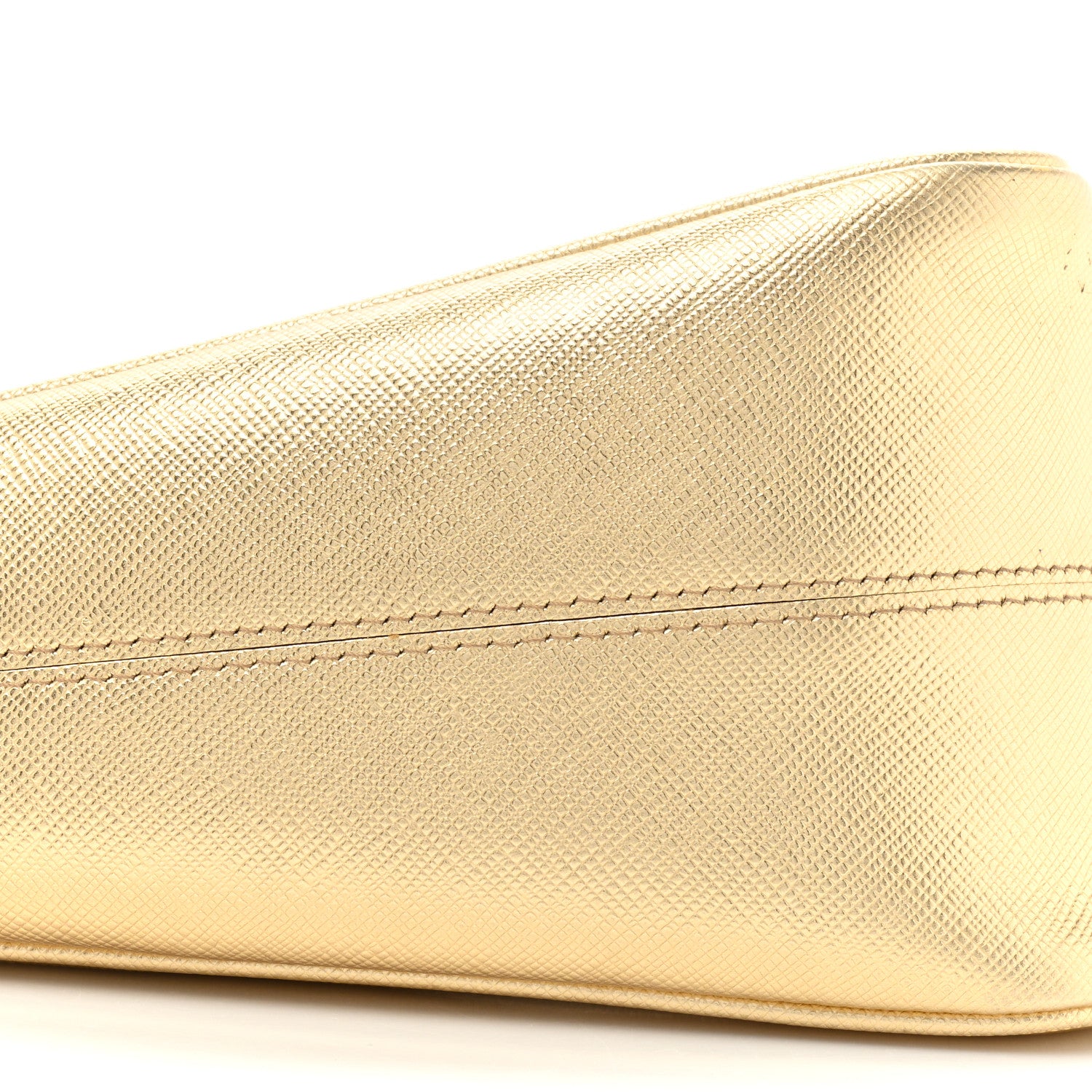 Prada Saffiano Lux Triangle Shoulder Bag Platino 7 of 12