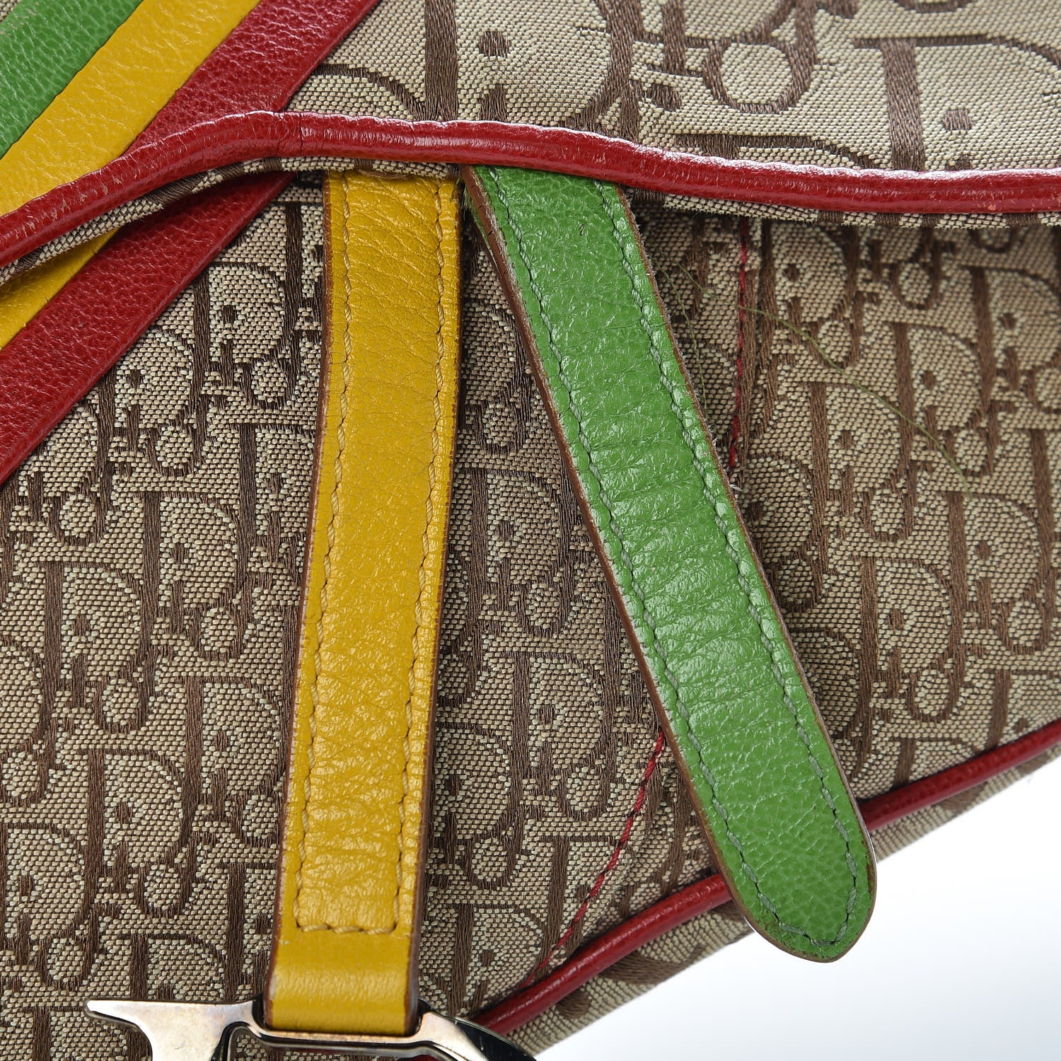 Christian Dior Monogram Rasta Saddle Bag Beige 9 of 12