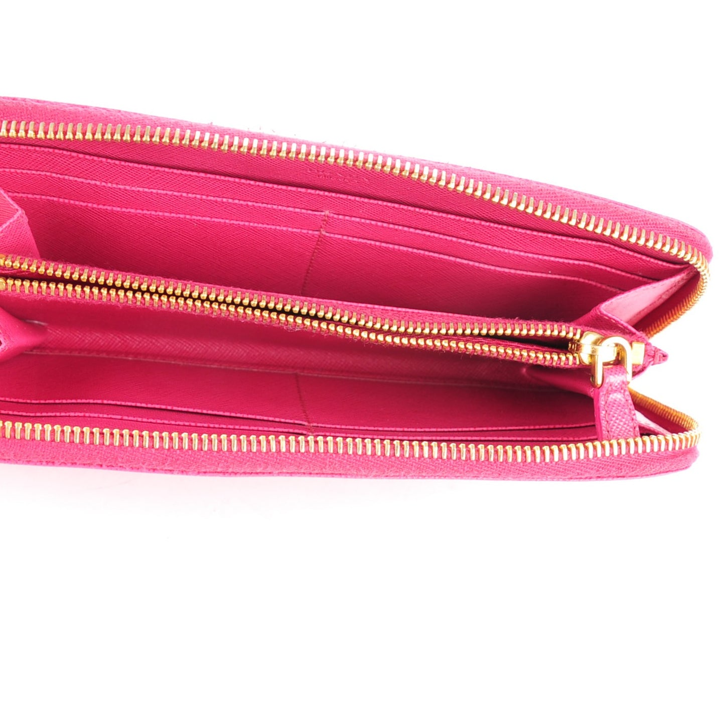 Saffiano Metal Zip Around Wallet Ibisco
