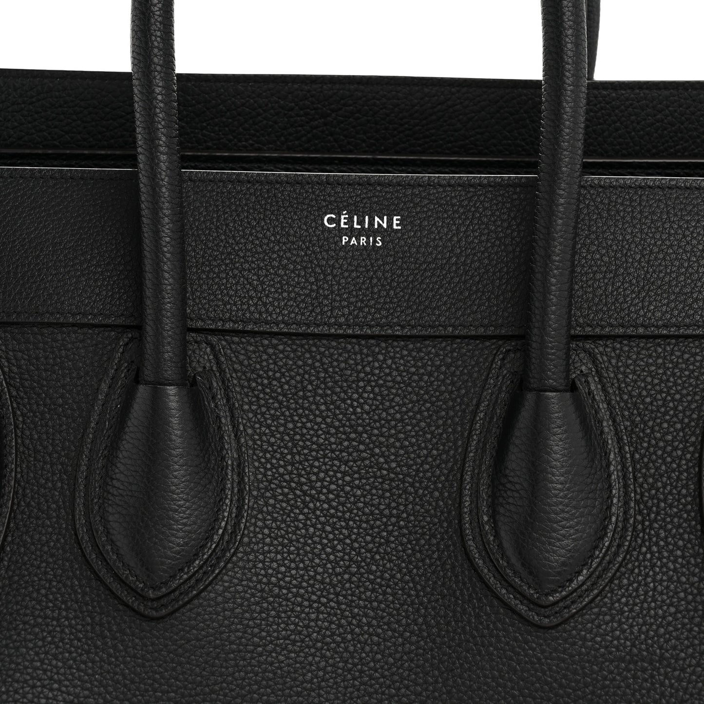 Drummed Calfskin Mini Luggage Black