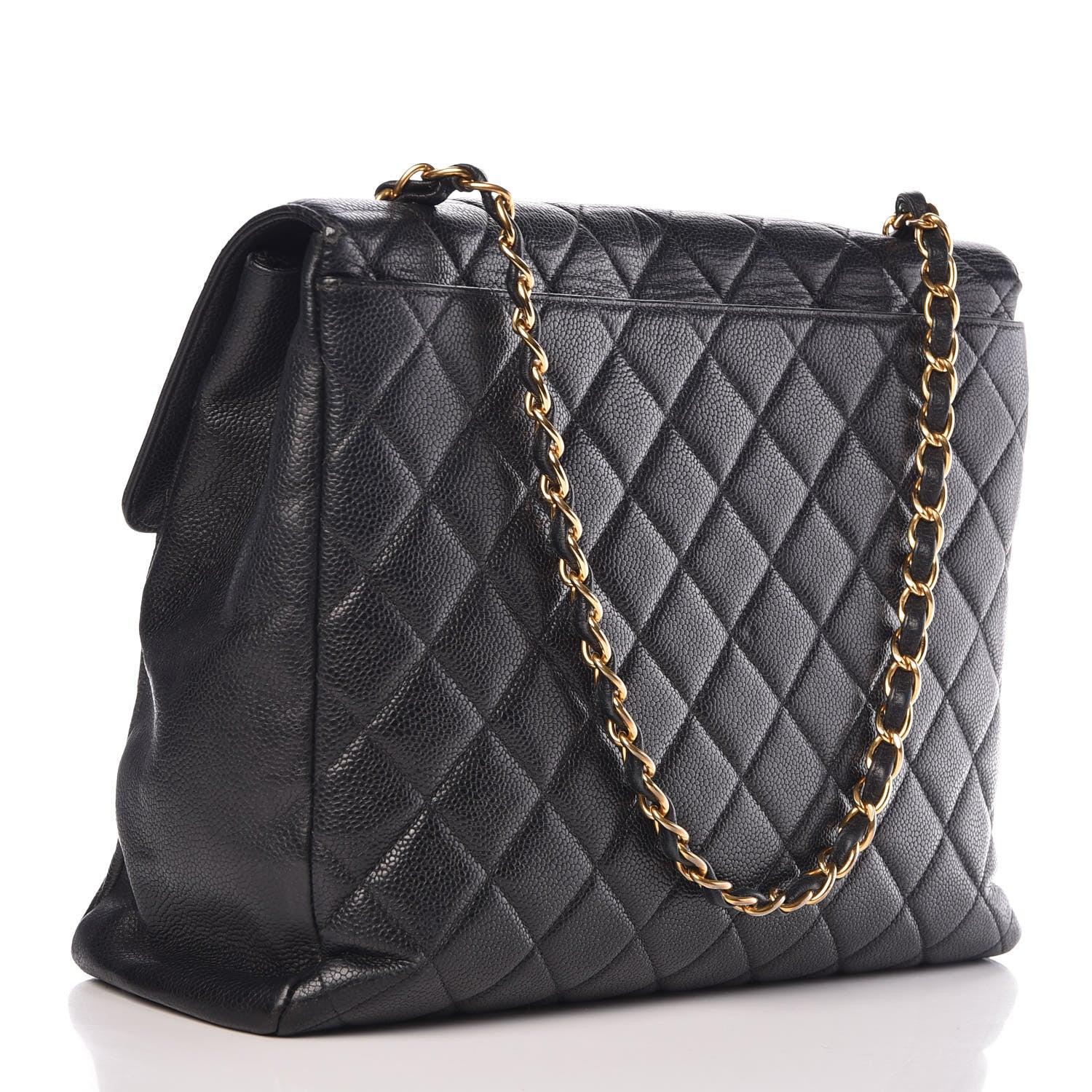 Chanel Caviar Quilted Jumbo Single Flap Black 3 of 14
