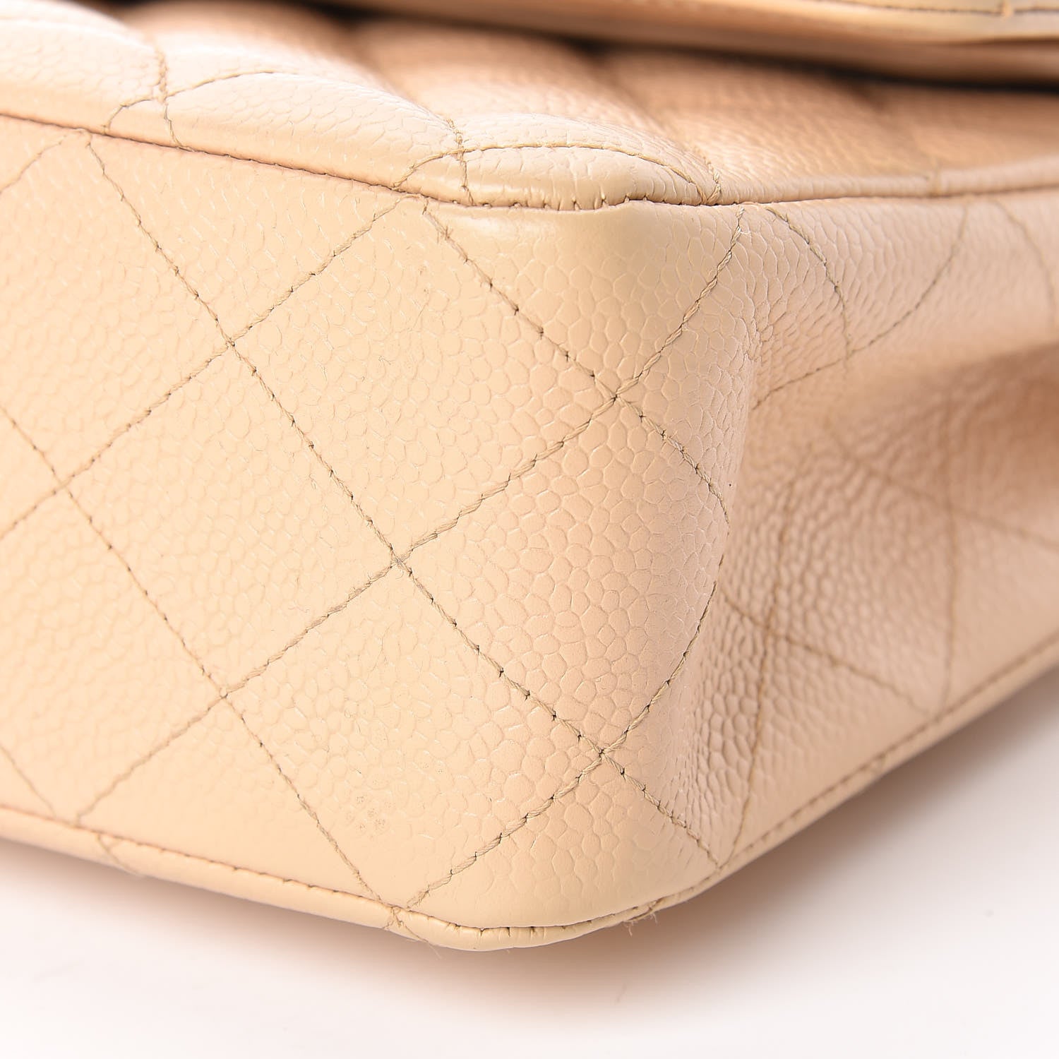 Chanel Caviar Quilted Medium Double Flap Beige Clair 10 of 16