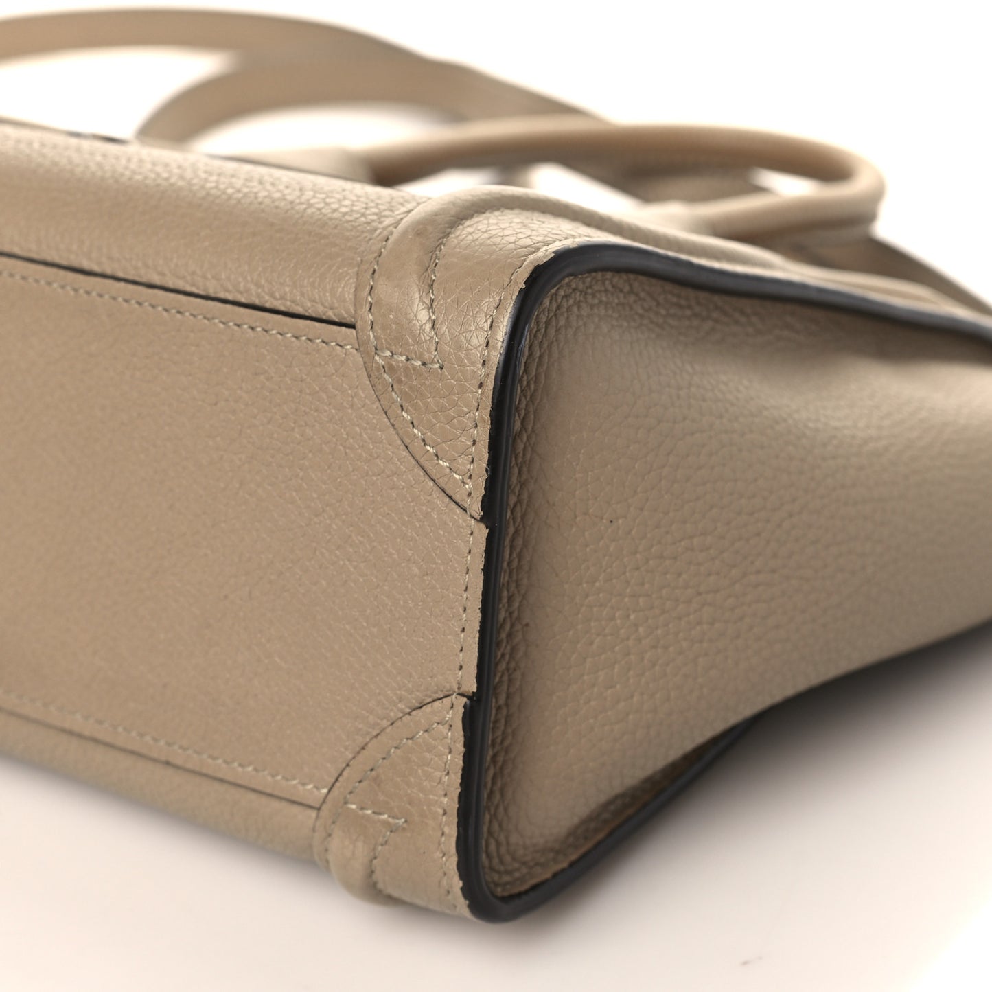 Drummed Calfskin Nano Luggage Dune