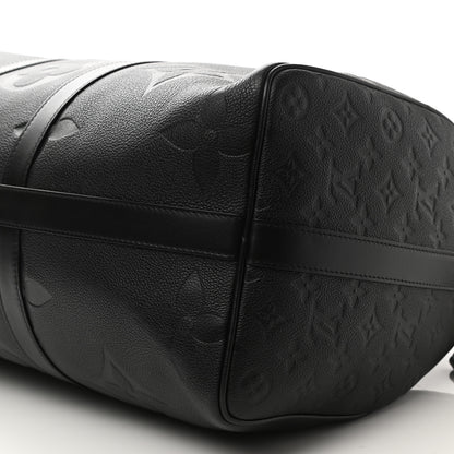 Louis Vuitton Empreinte Monogram Giant Keepall Bandouliere 45 Black 9 of 9