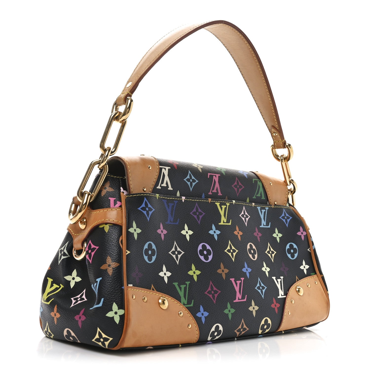 Louis Vuitton Monogram Multicolor Beverly MM Black 3 of 10