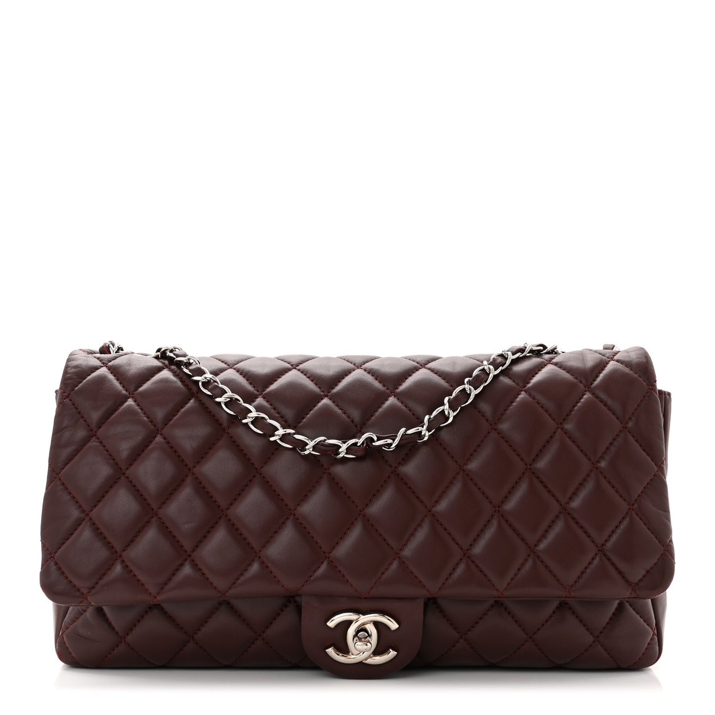 Lambskin Jumbo Coco Rain Flap Bordeaux