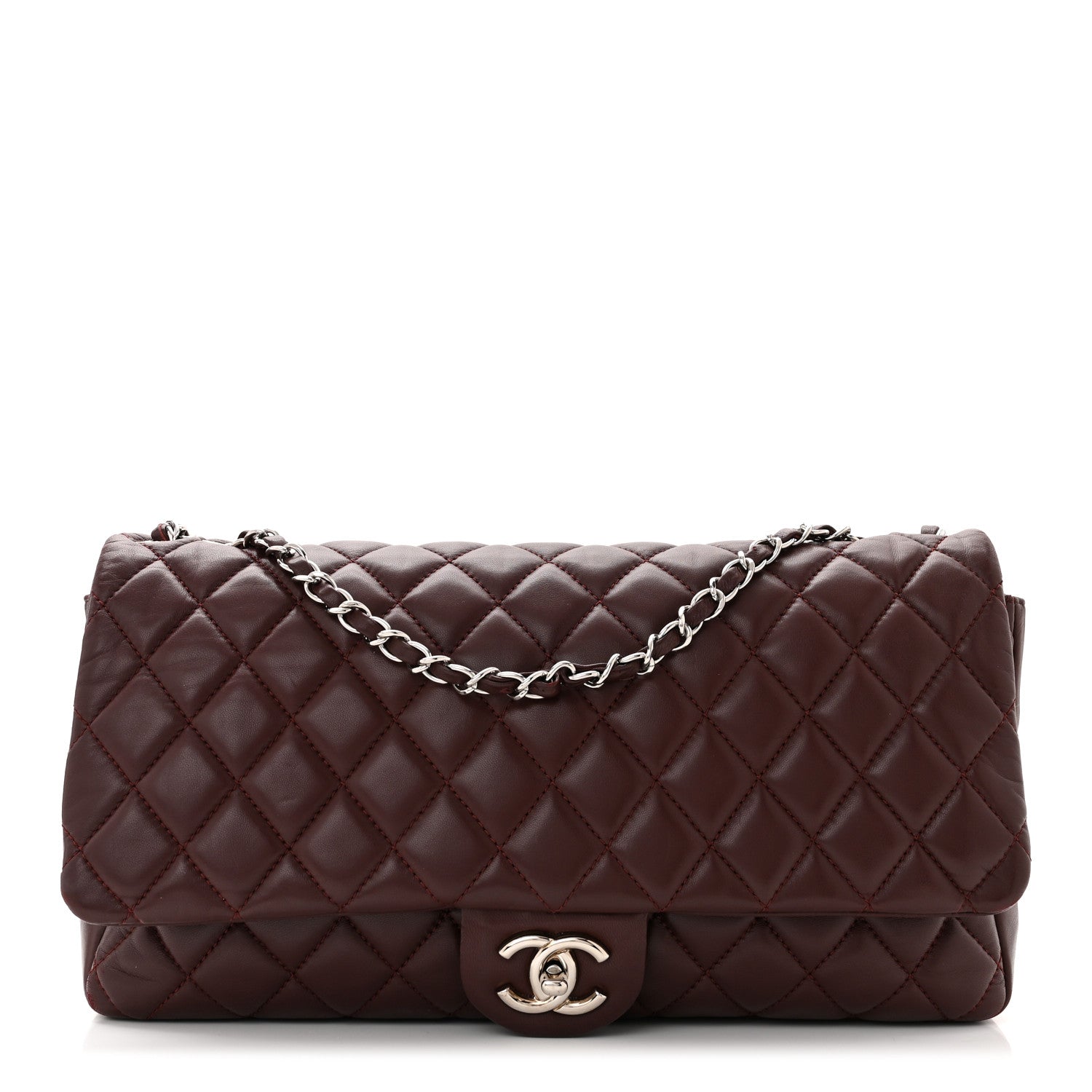 Chanel Lambskin Jumbo Coco Rain Flap Bordeaux 1 of 13