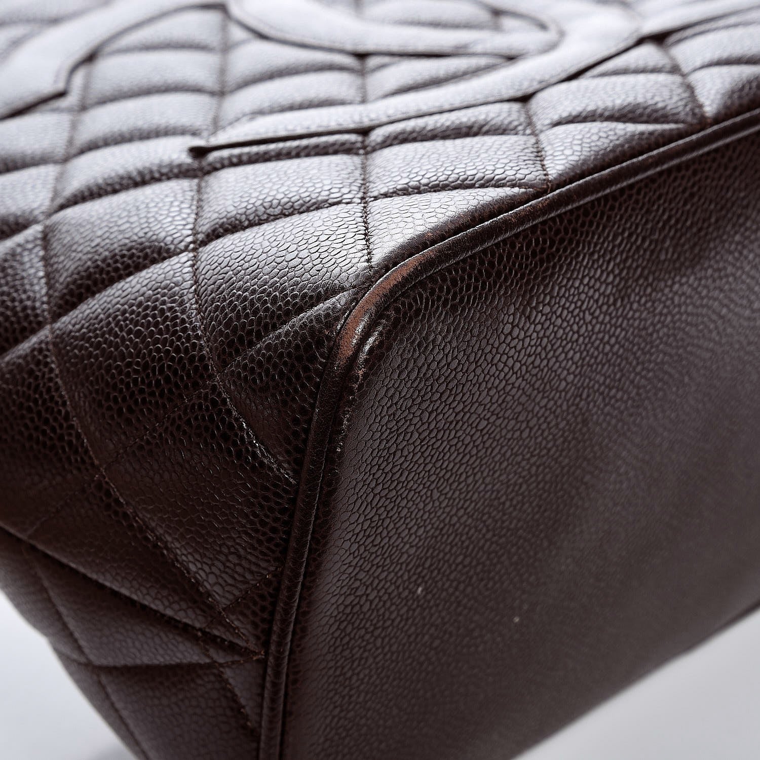Chanel Caviar Quilted Medallion Tote Dark Brown 12 of 14